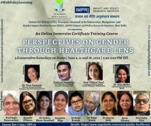 Perspectives on Gender through Healthcare Lenshttps://www.impriindia.com/event/gender-healthcare/ | An Immersive Online Certificate Training Course | June 2022 | IMPRI #WebPolicyLearning