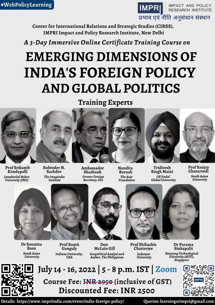 #WebPolicylearning Emerging Dimensions of India's Foreign Policy 1