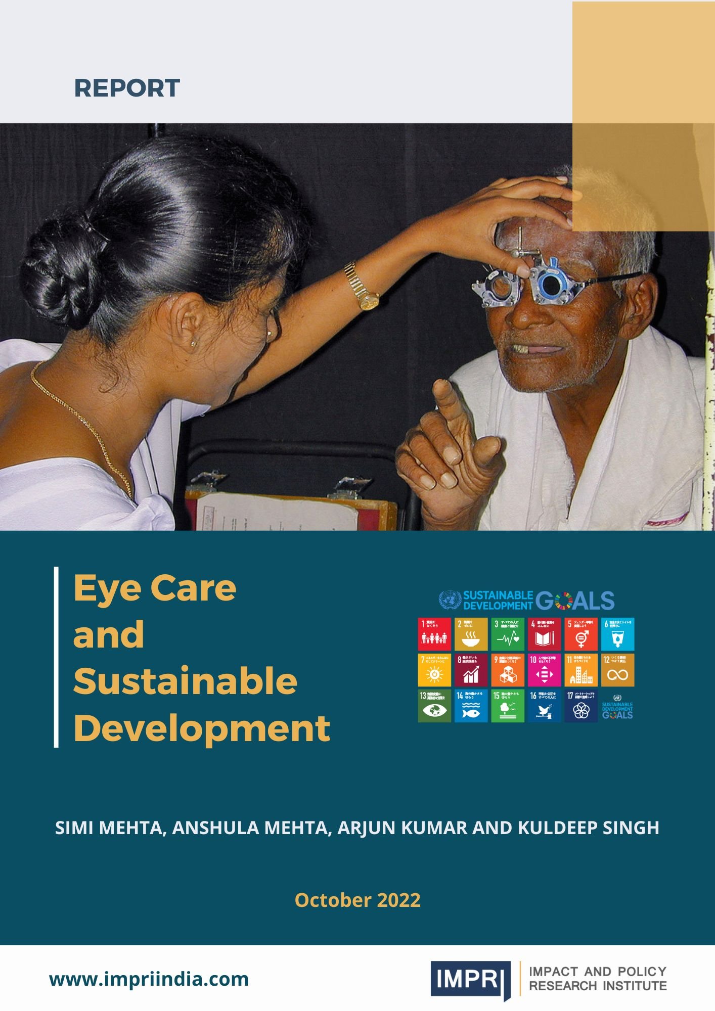 Eye Care and Sustainable Development - Report Cover