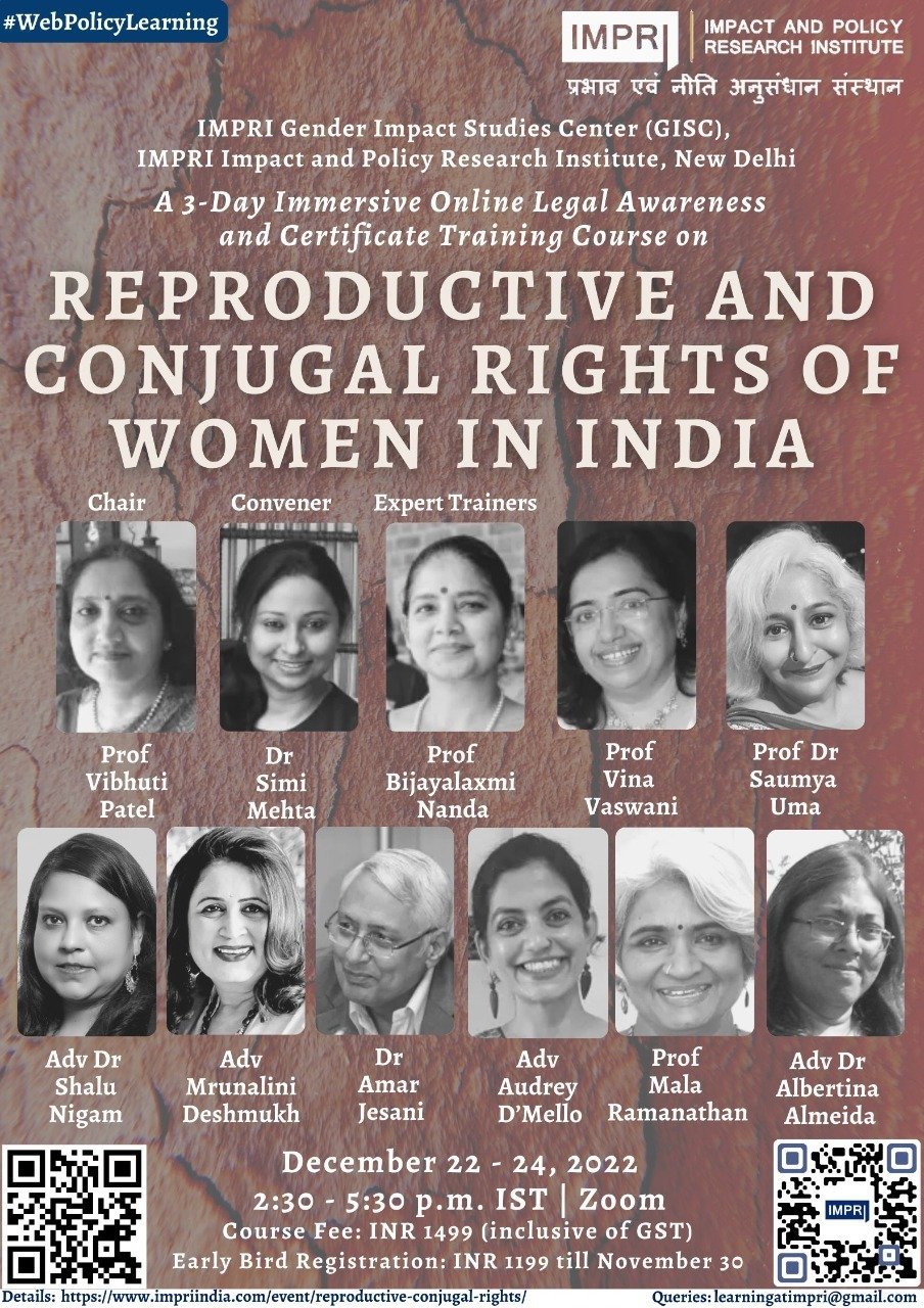 Reproductive and Conjugal Rights of Women in India