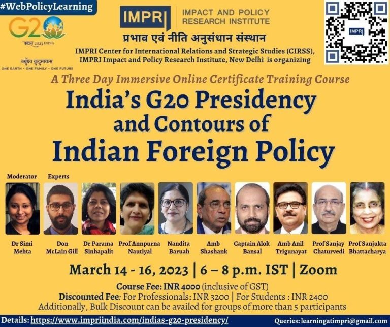 Indias G20 Presidency and Contours of Indian Foreign Policy WebPOlicyLearning march 2023 0 1