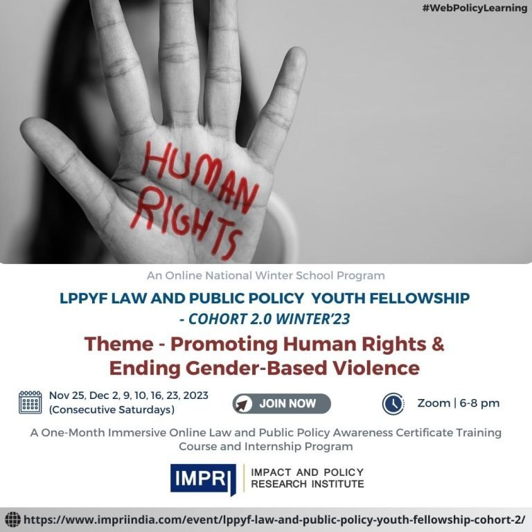 Participants List and Details with their Research Essay Topic: LPPYF Law and Public Policy Youth Fellowship- Cohort 2.0 Winter’23 1 LPPYF COHORT 2 human rights ending gender based violence