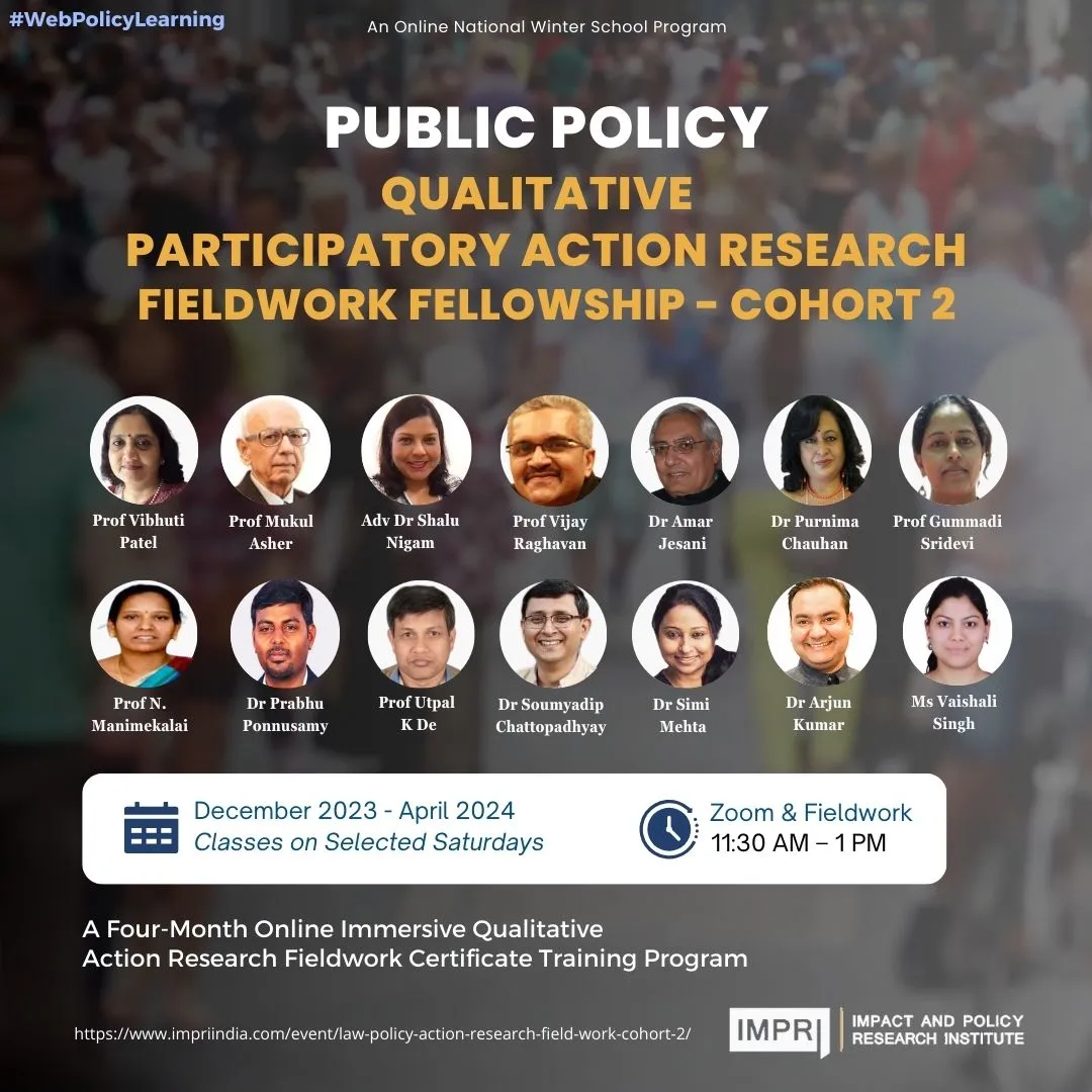 Public Policy Qualitative Participatory Action Research Fieldwork Fellowship- Cohort 2.0