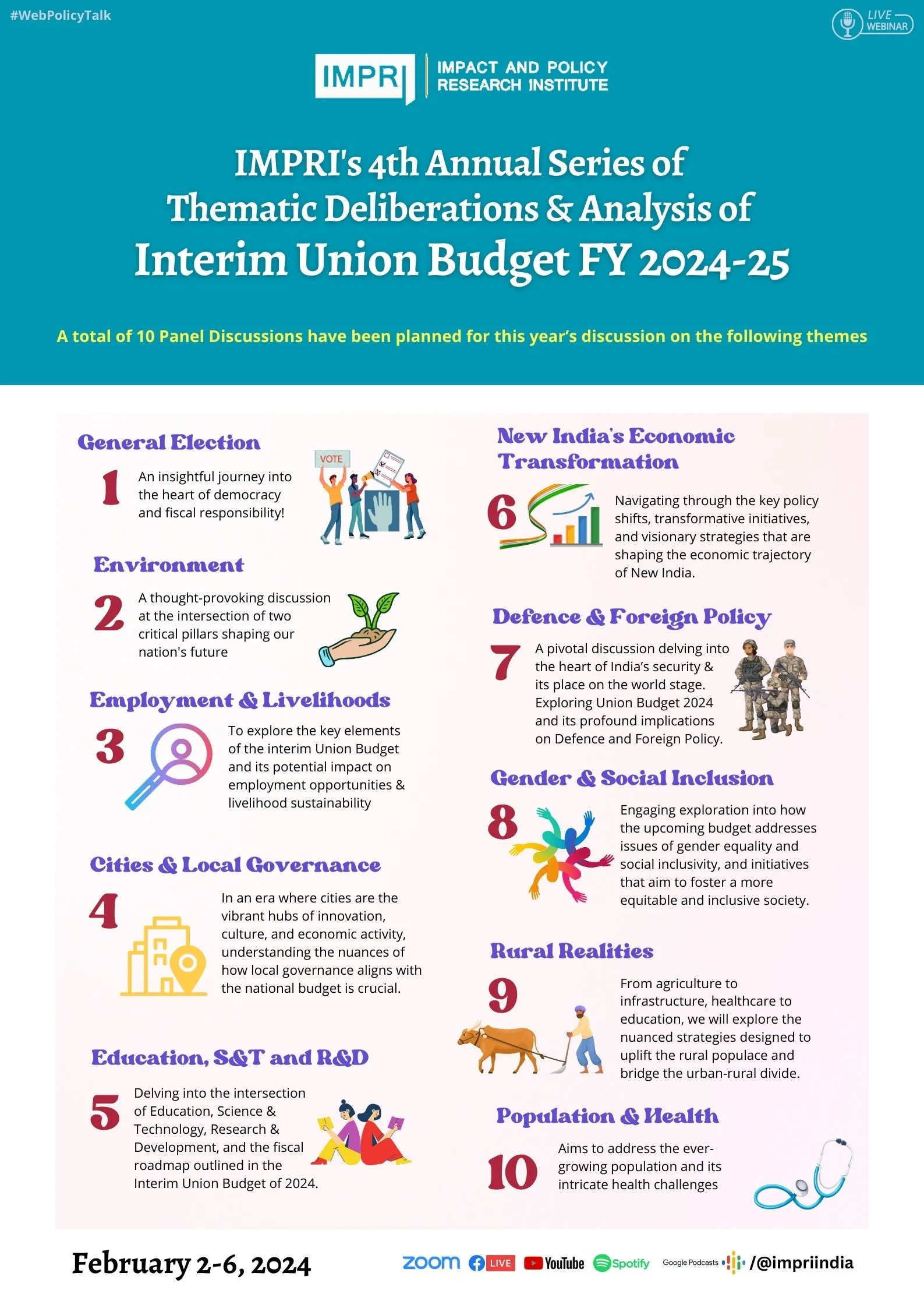 IMPRI's 4th Annual Series of Thematic Deliberations & Analysis of Union Budget FY 2024-25