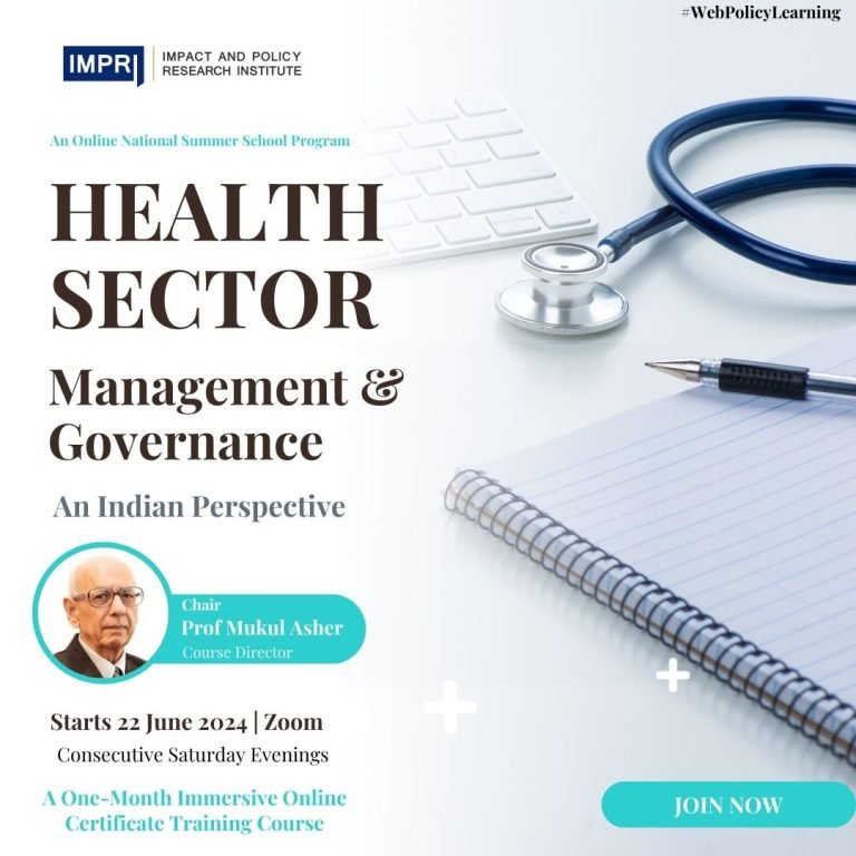 Participants List & Details: Health Sector Management and Governance: An Indian Perspective 1 health sector management