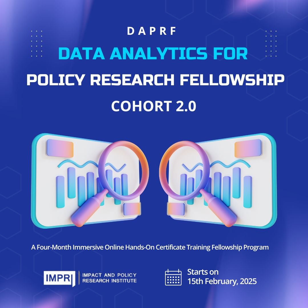 DAPRF Data Analytics for Policy Research Fellowship- Cohort 2.0