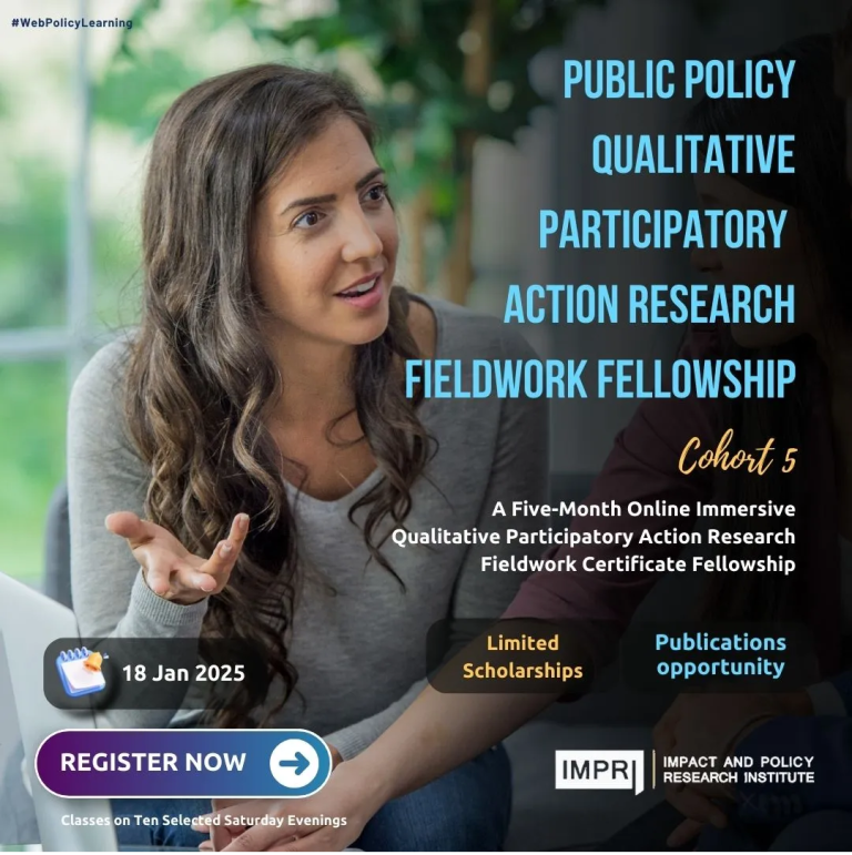 Fellows blog list & Details: Public Policy Qualitative Participatory Action Research Fieldwork Fellowship- Cohort 5.0 1 Policy 5