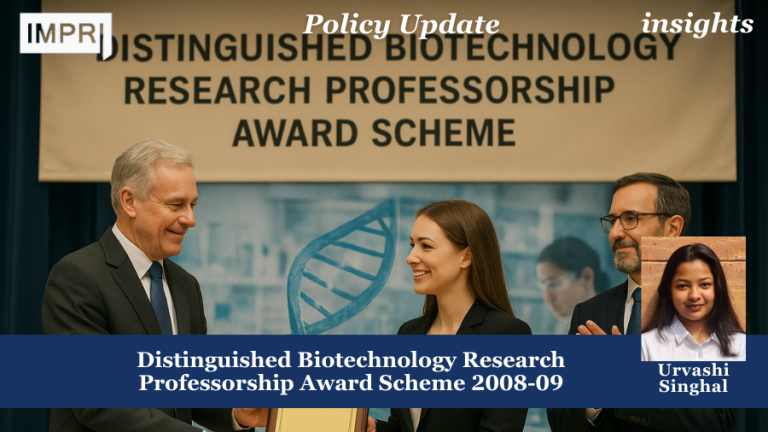 Distinguished Biotechnology Research Professorship Award Scheme