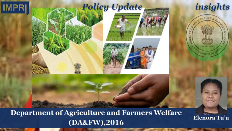 Agriculture and Farmers Welfare