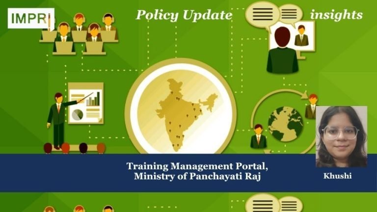 Training Management Portal, Ministry of Panchayati Raj 6 PU insights poster