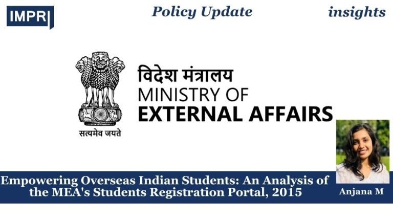 Empowering Overseas Indian Students: An Analysis of the MEA's Students Registration Portal, 2015