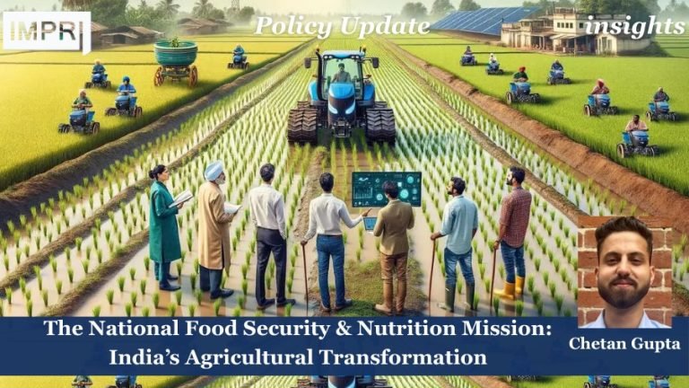The National Food Security & Nutrition Mission (NFSM): India’s Agricultural Transformation 7 National food Security Mission (NFSM)