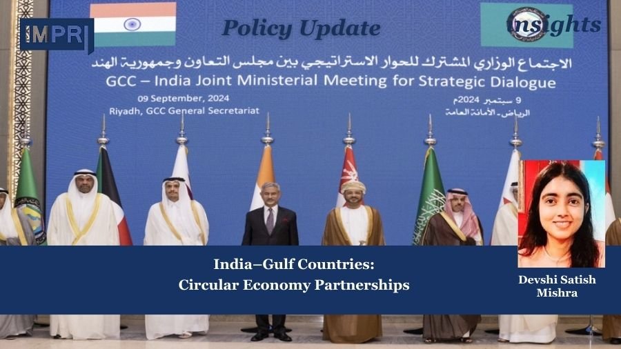 Center for the Study of Finance and Economics (CSFE) 15 India–Gulf Countries: Circular Economy Partnerships