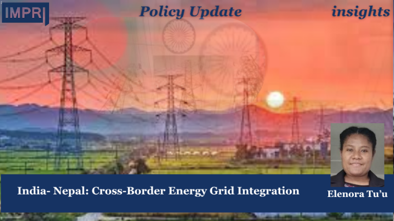 India–Nepal: Cross-Border Energy Grid Integration 1 India-Nepal: Cross Border Energy Grid Integration
