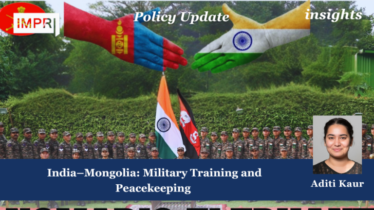 India-Mongolia: Military training and peacekeeping