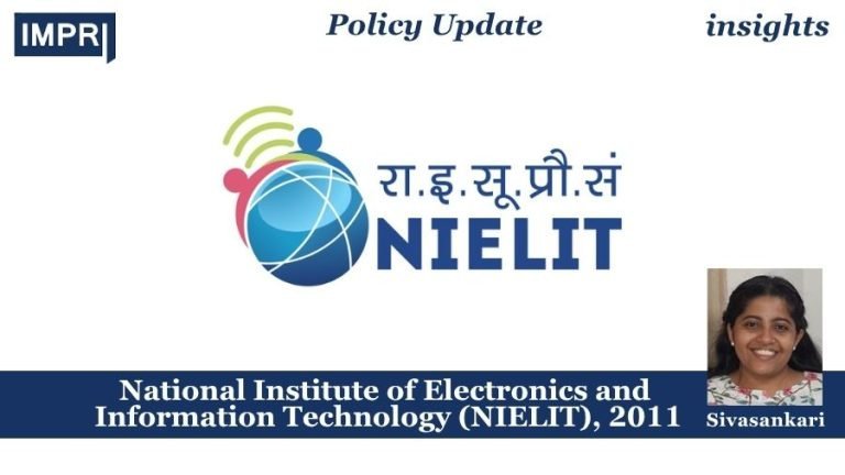 National Institute of Electronics and Information Technology (NIELIT), 2011 3 National Institute of Electronics and Information Technology (NIELIT), 2011