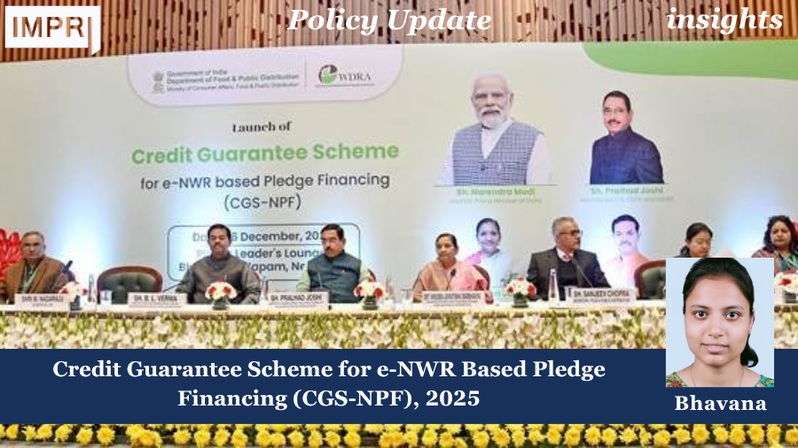 Credit Guarantee Scheme for e-NWR Based Pledge Financing (CGS-NPF), 2025 1 Credit Guarantee Scheme for e-NWR Based Pledge Financing (CGS-NPF), 2025