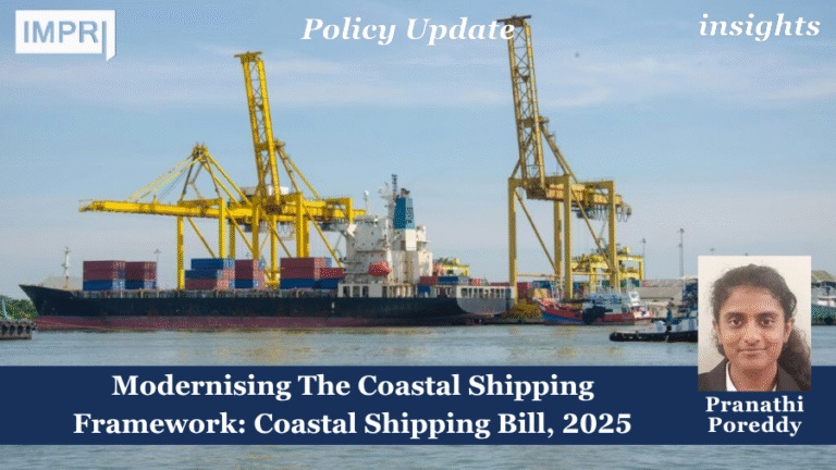 Modernising The Coastal Shipping Framework: Coastal Shipping Bill, 2025 3 PU posting 2.0 1 1