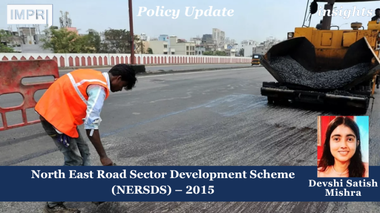 North East Road Sector Development Scheme (NERSDS) – 2015 5 Sector