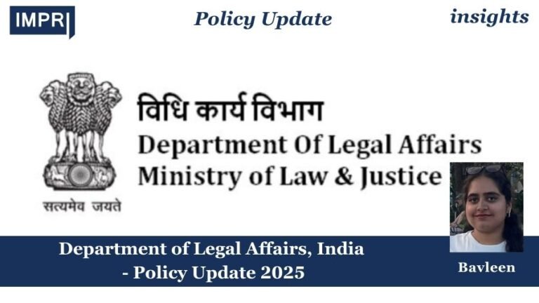Department of Legal Affairs, India - Policy Update 2025 2 Department of Legal Affairs