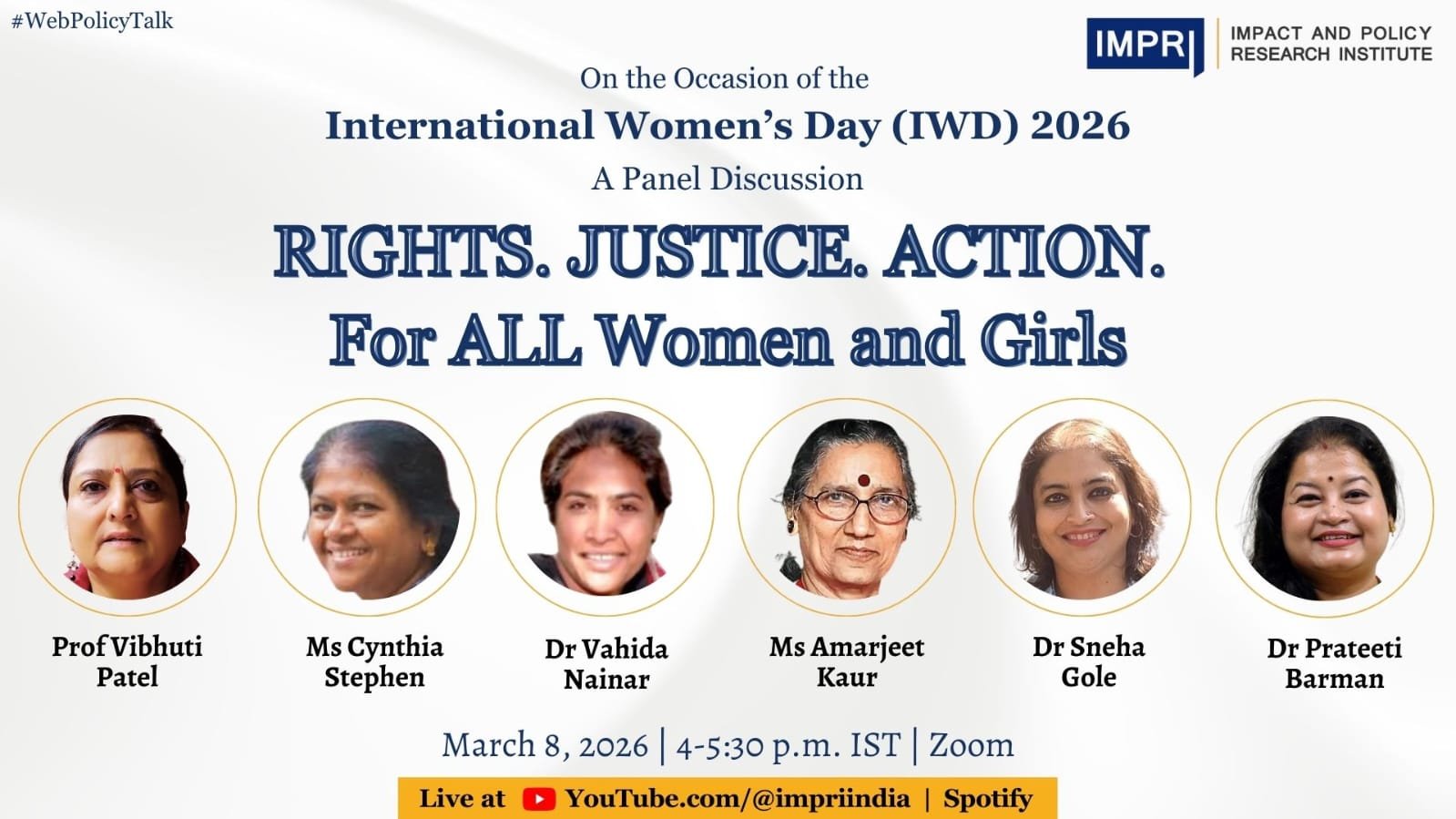 Rights. Justice. Action. For ALL Women and Girls