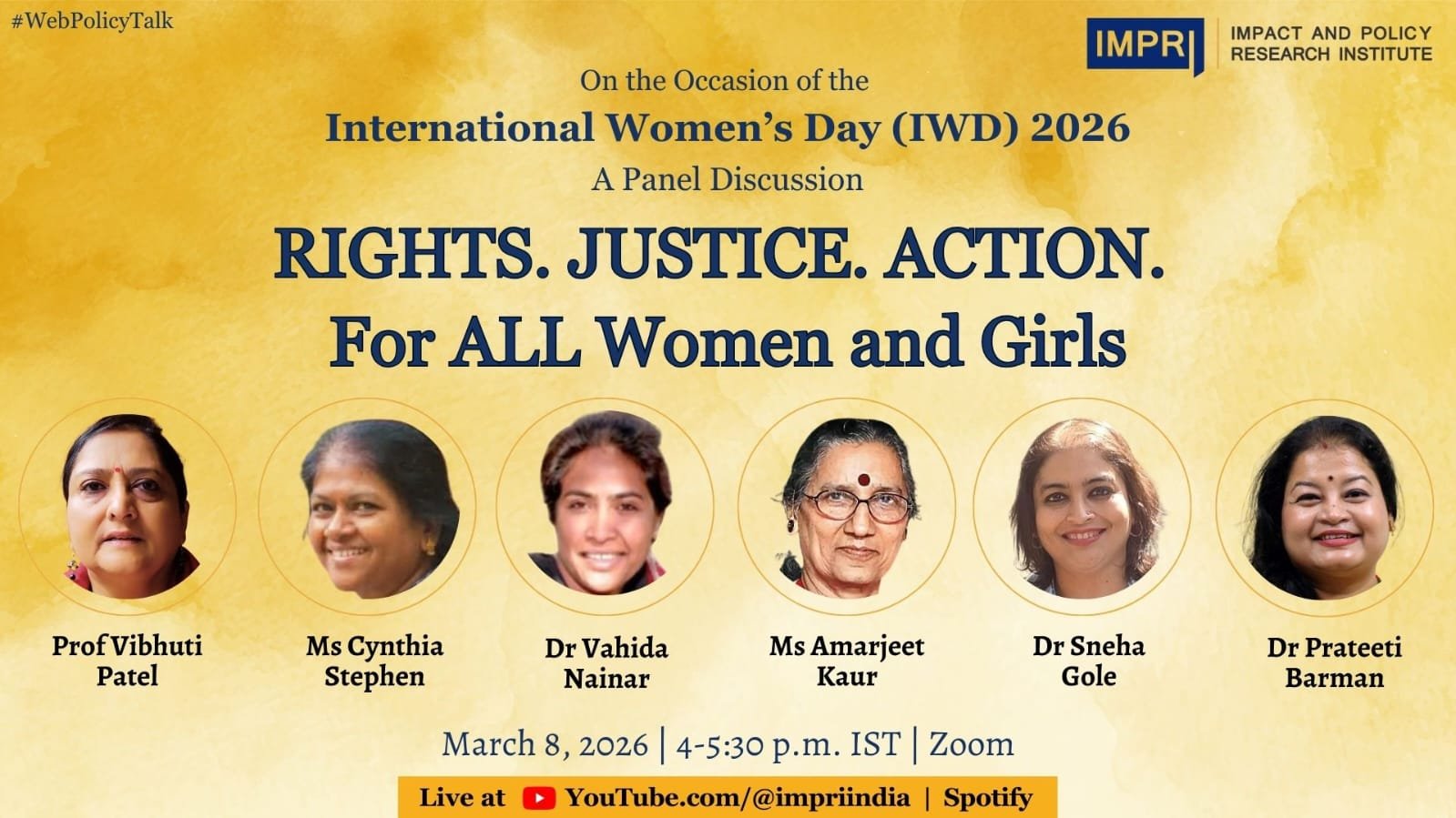 Rights. Justice. Action. For ALL Women and Girls